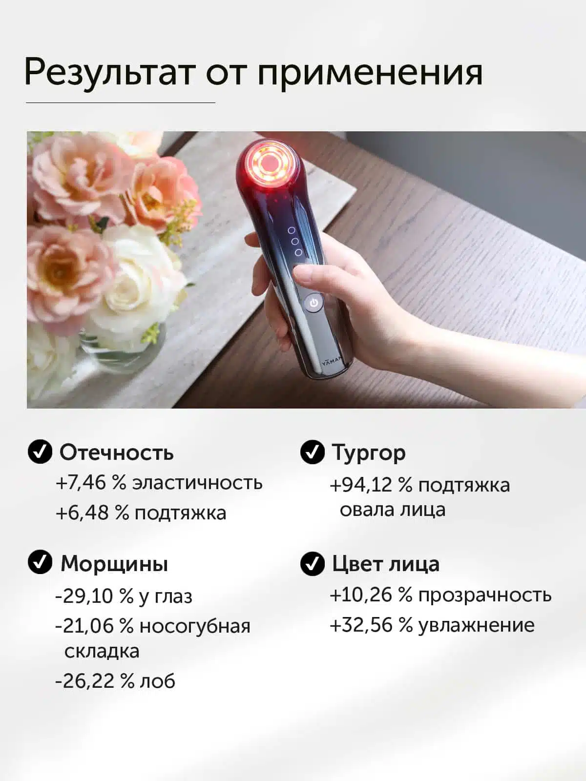 Бет терісін терең көтеруге және әжімдерді кетіруге арналған YA-MAN RF Bloom WR Star премиум массажері - кескін 6