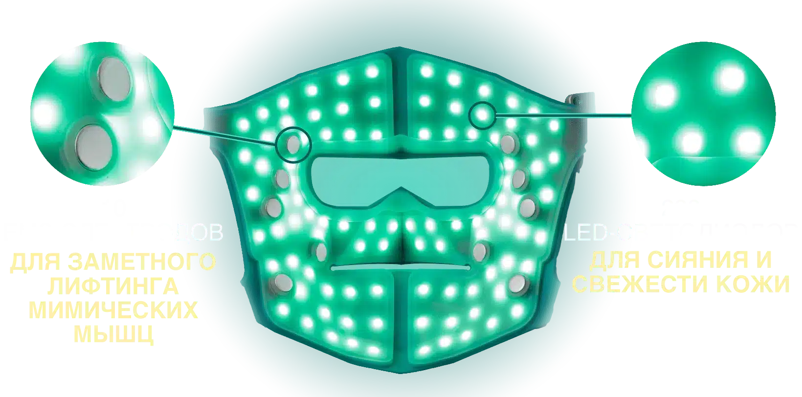 Blue Green Mask Lift - жарықдиодты және EMS бетті лифт құрылғысы - кескін 15
