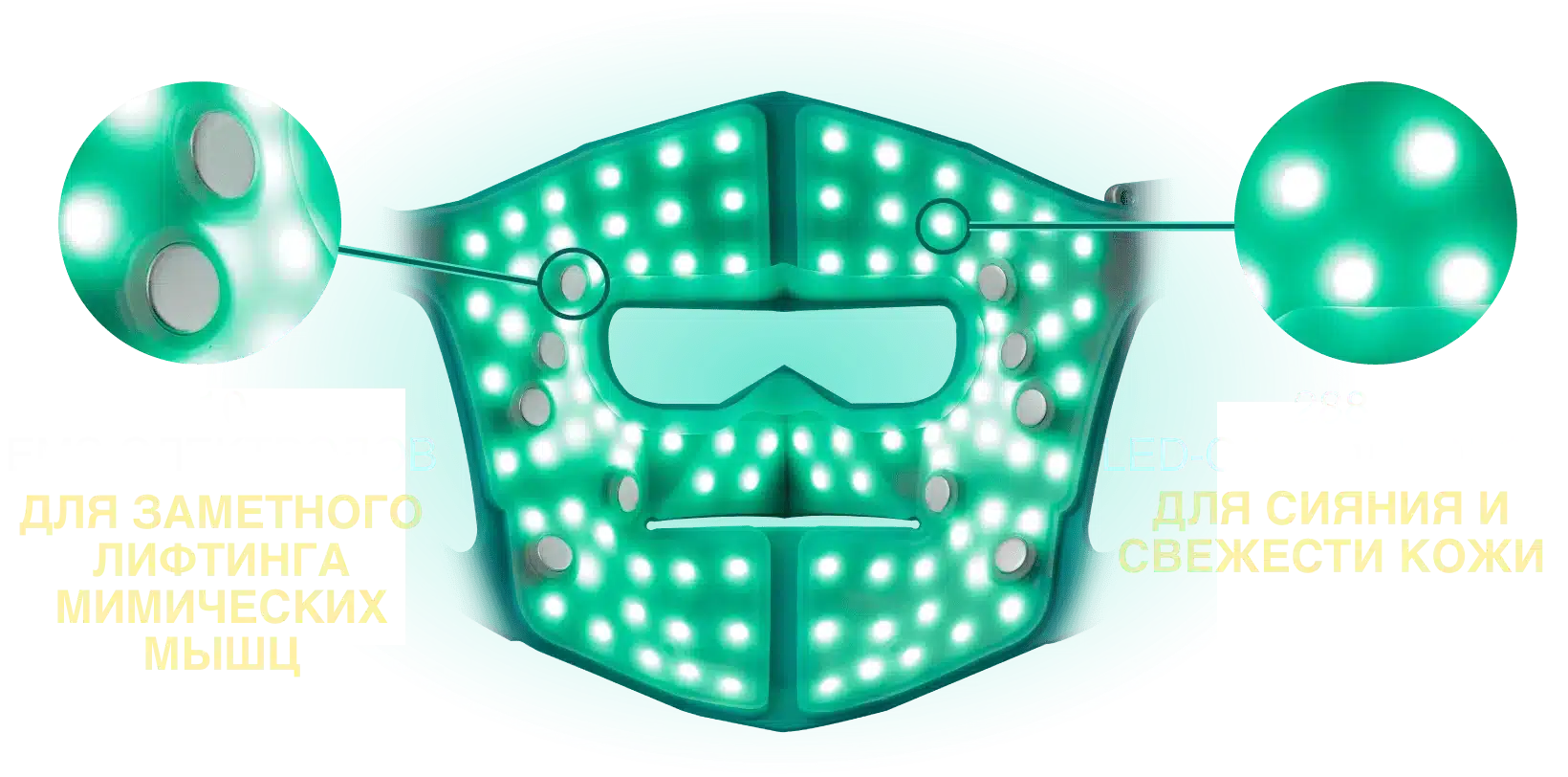 Blue Green Mask Lift - жарықдиодты және EMS бетті лифт құрылғысы - кескін 11